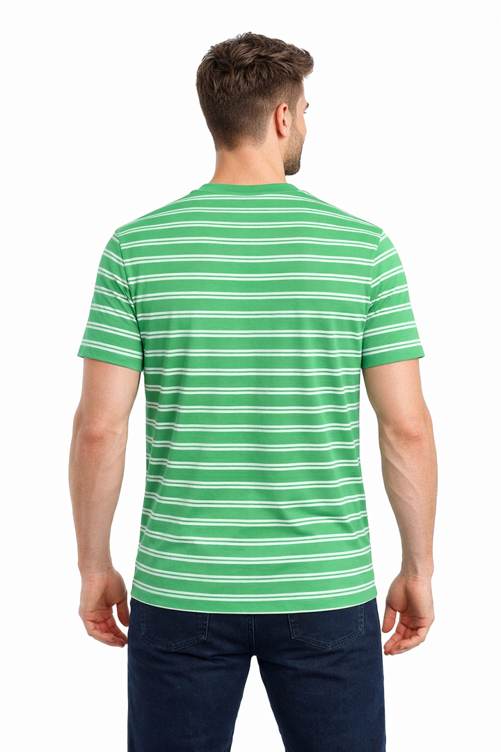 Men’s Striped Round Neck T-Shirt
