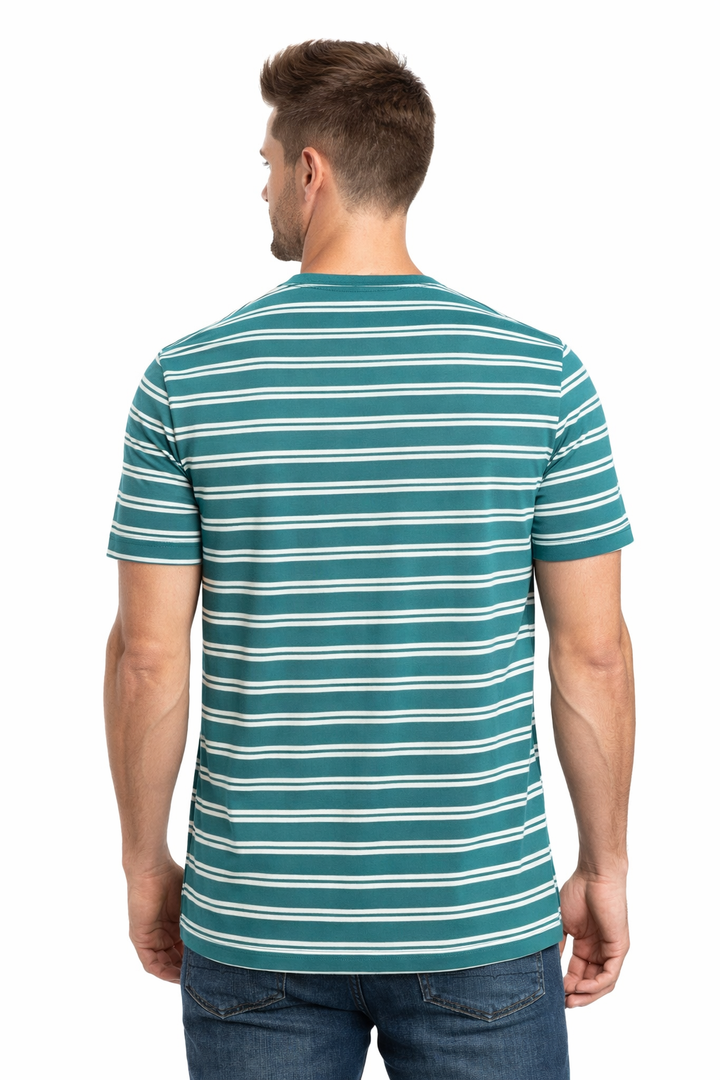 Men’s Striped Round Neck T-Shirt