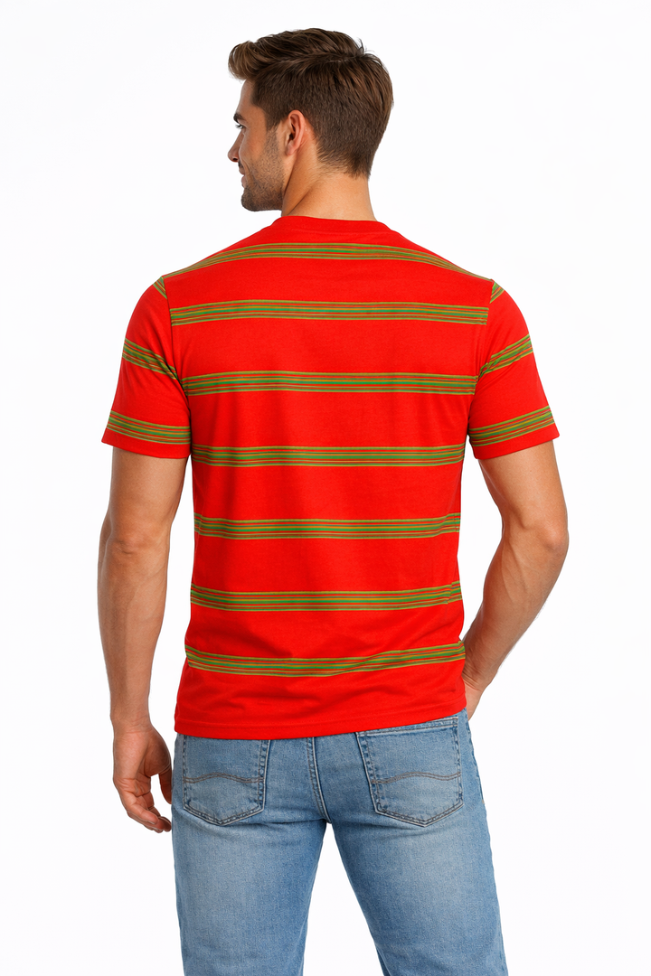Men’s Striped Round Neck T-Shirt