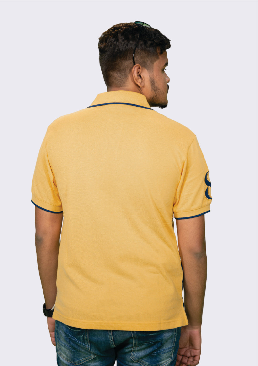 Crest Embroidered Polo – Cotton-Polyester Blend T-Shirts
