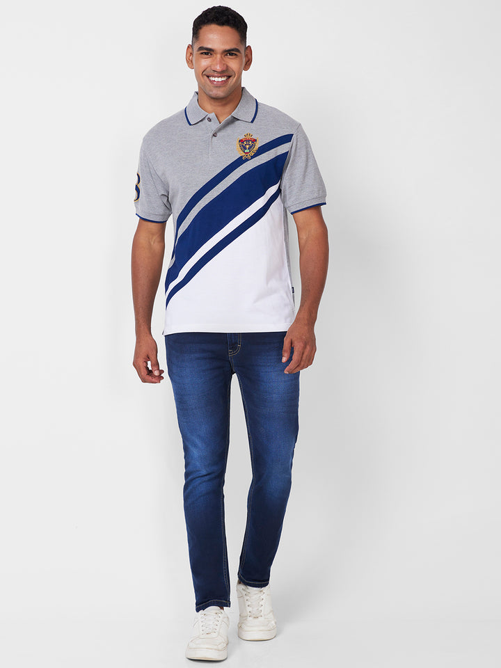 Crest Embroidered Polo – Cotton-Polyester Blend T-Shirts