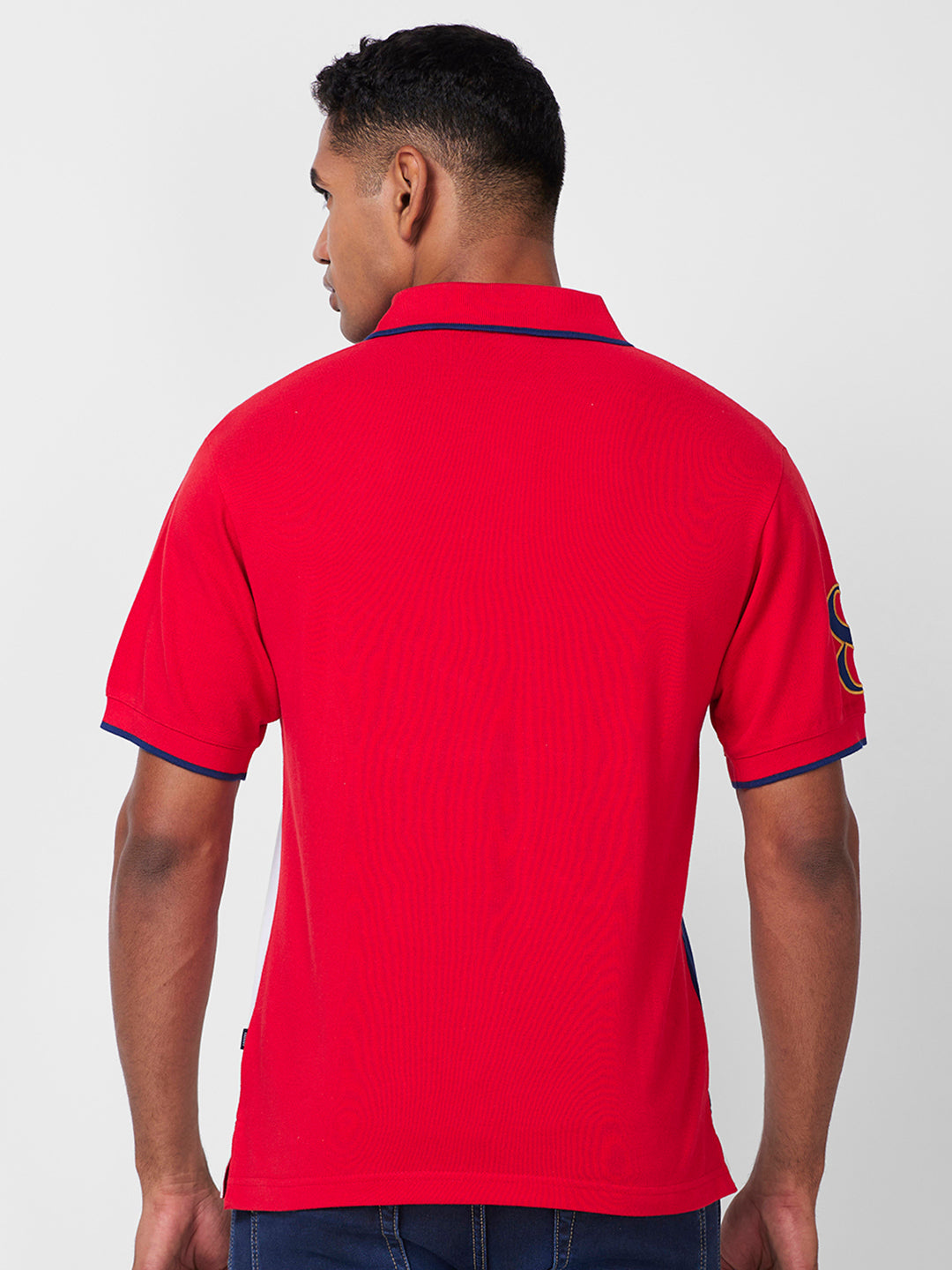 Crest Embroidered Polo – Cotton-Polyester Blend T-Shirts