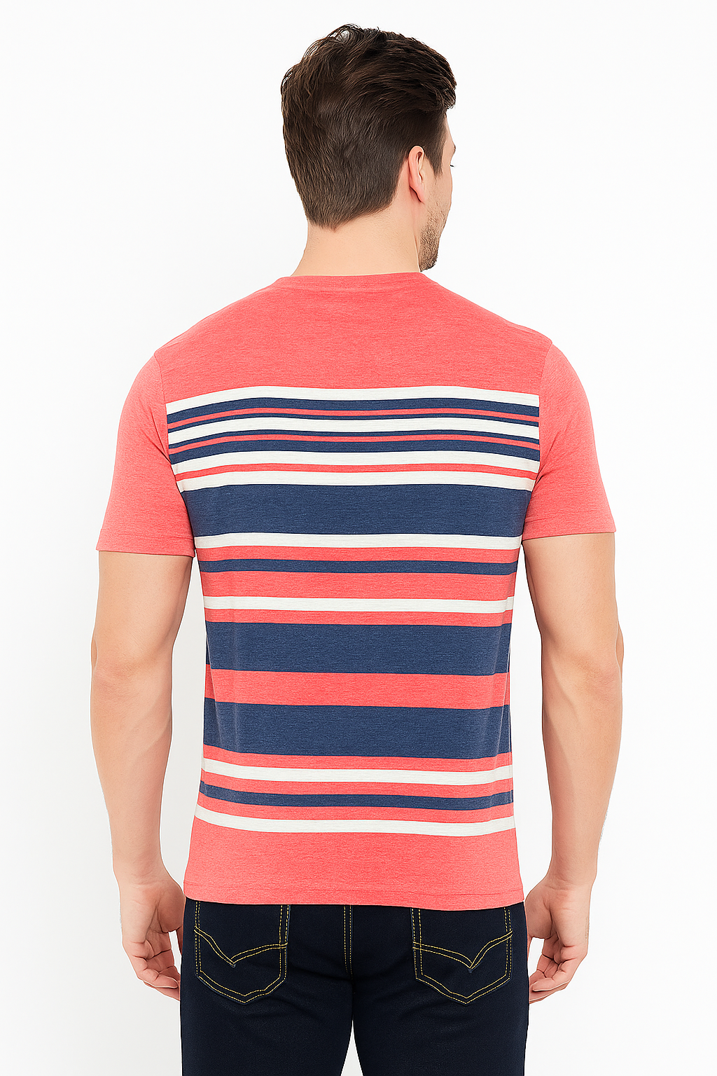 Men’s Striped Round Neck T-Shirt