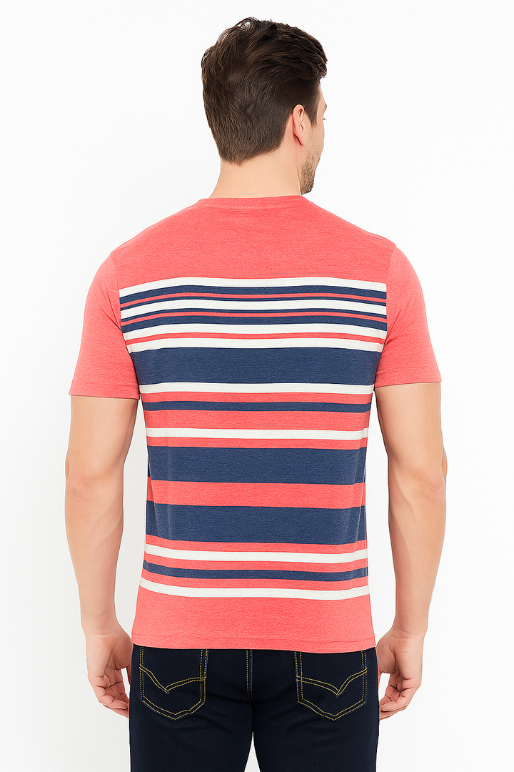 Men’s Striped Round Neck T-Shirt