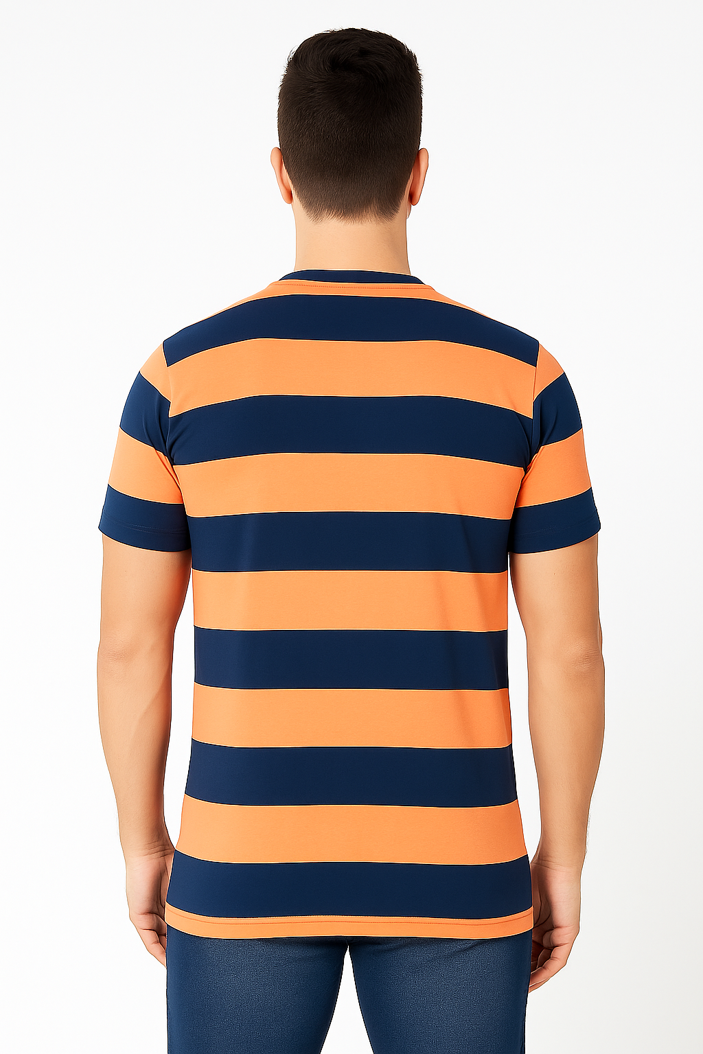 Men’s Striped Round Neck T-Shirt