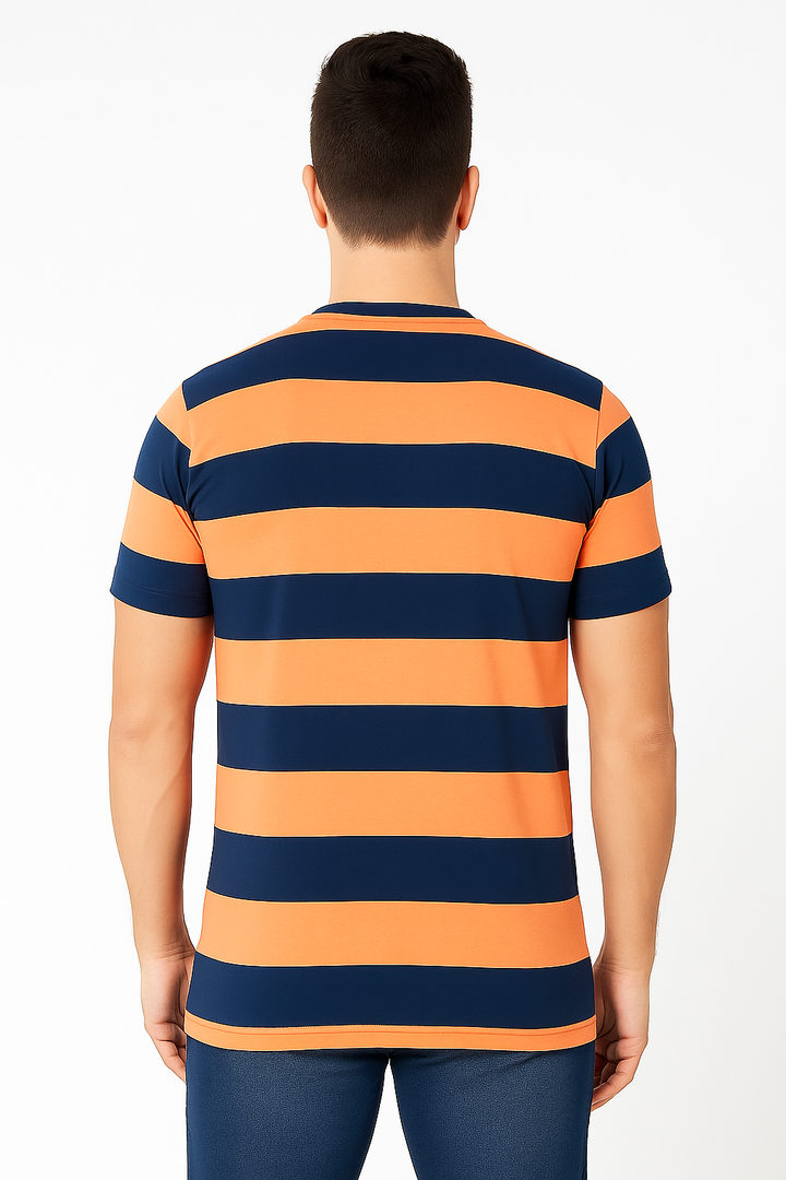 Men’s Striped Round Neck T-Shirt