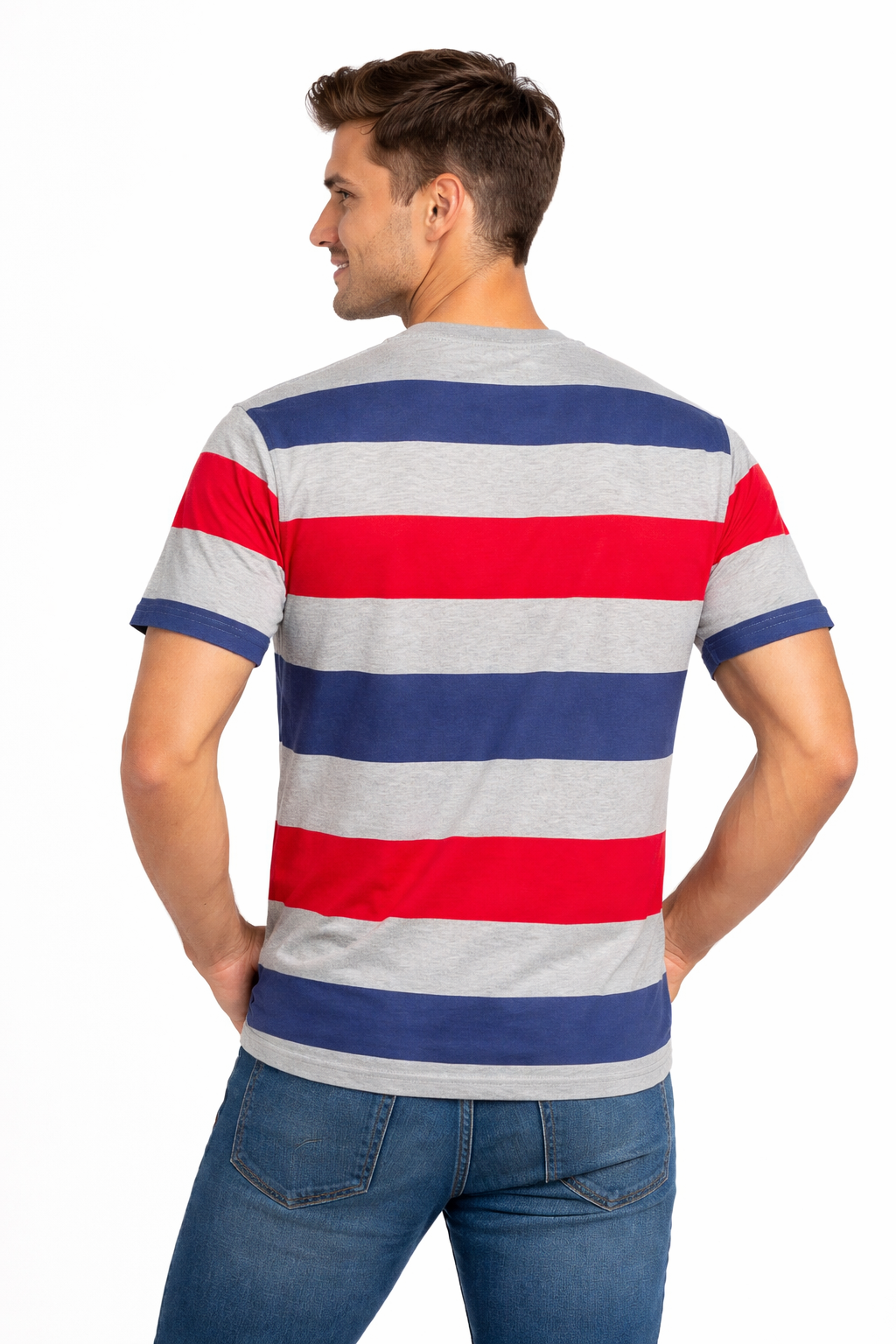 Men’s Striped Round Neck T-Shirt