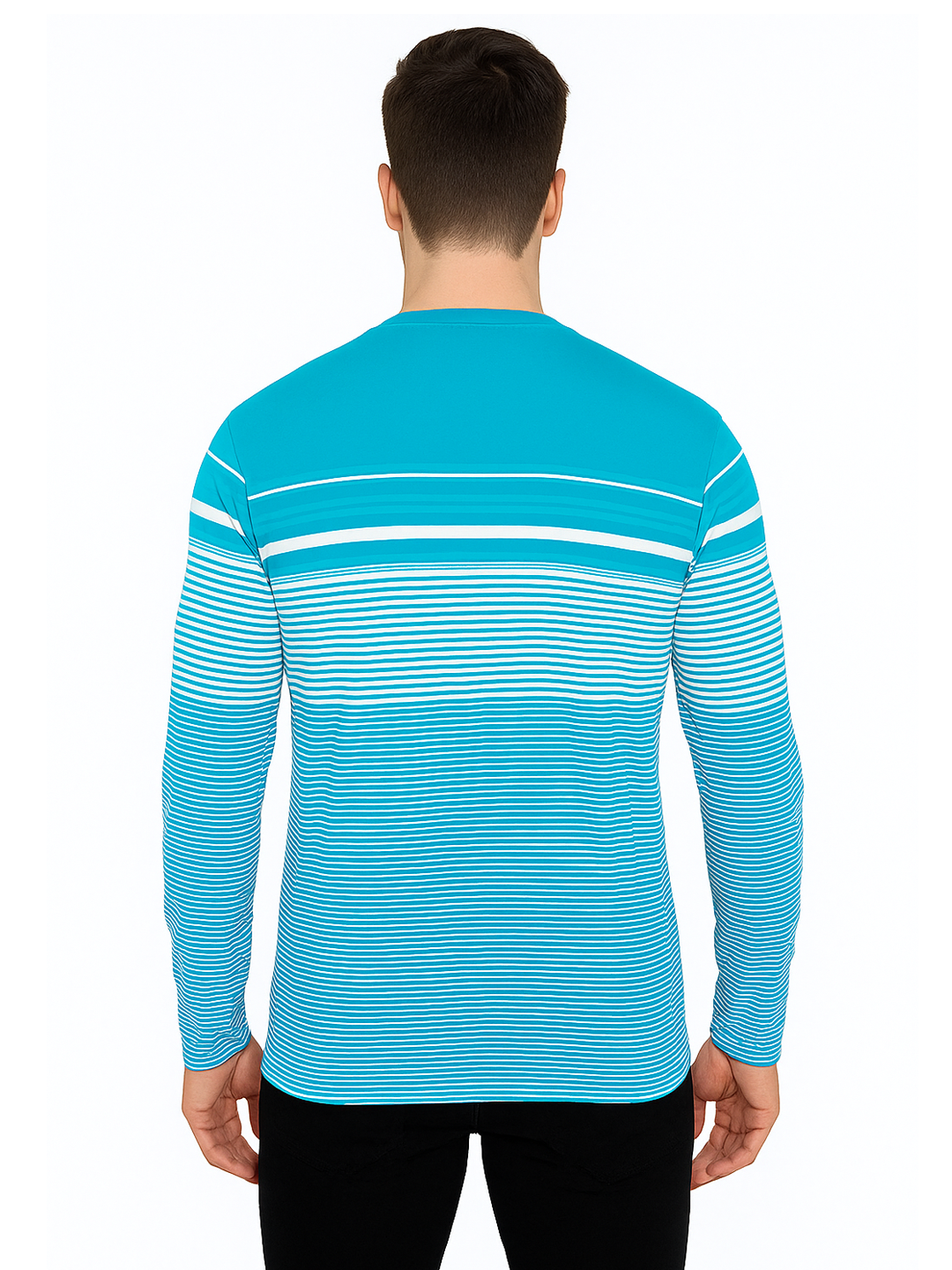 Men’s Full Sleeve Striped Round Neck T-Shirt