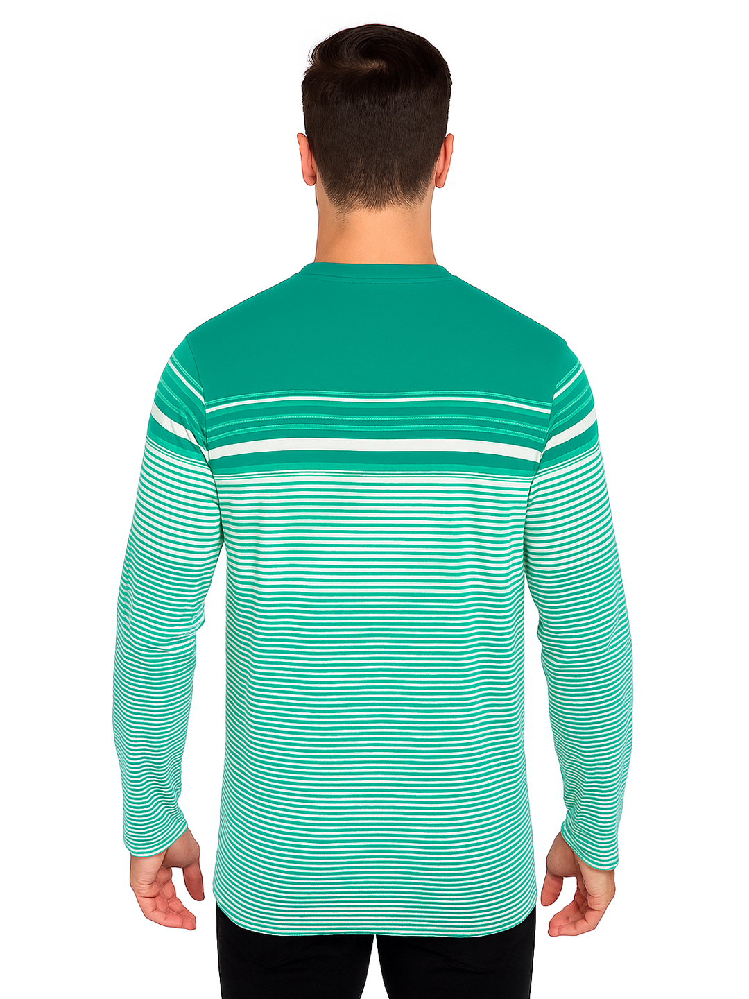 Men’s Full Sleeve Striped Round Neck T-Shirt