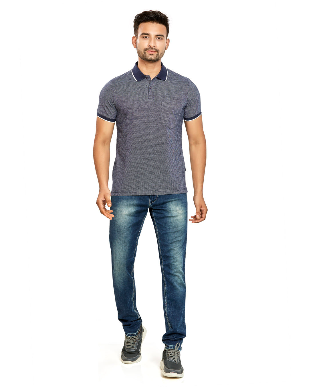 Men’s Contrast Collar Polo T-Shirt - Big & Tall