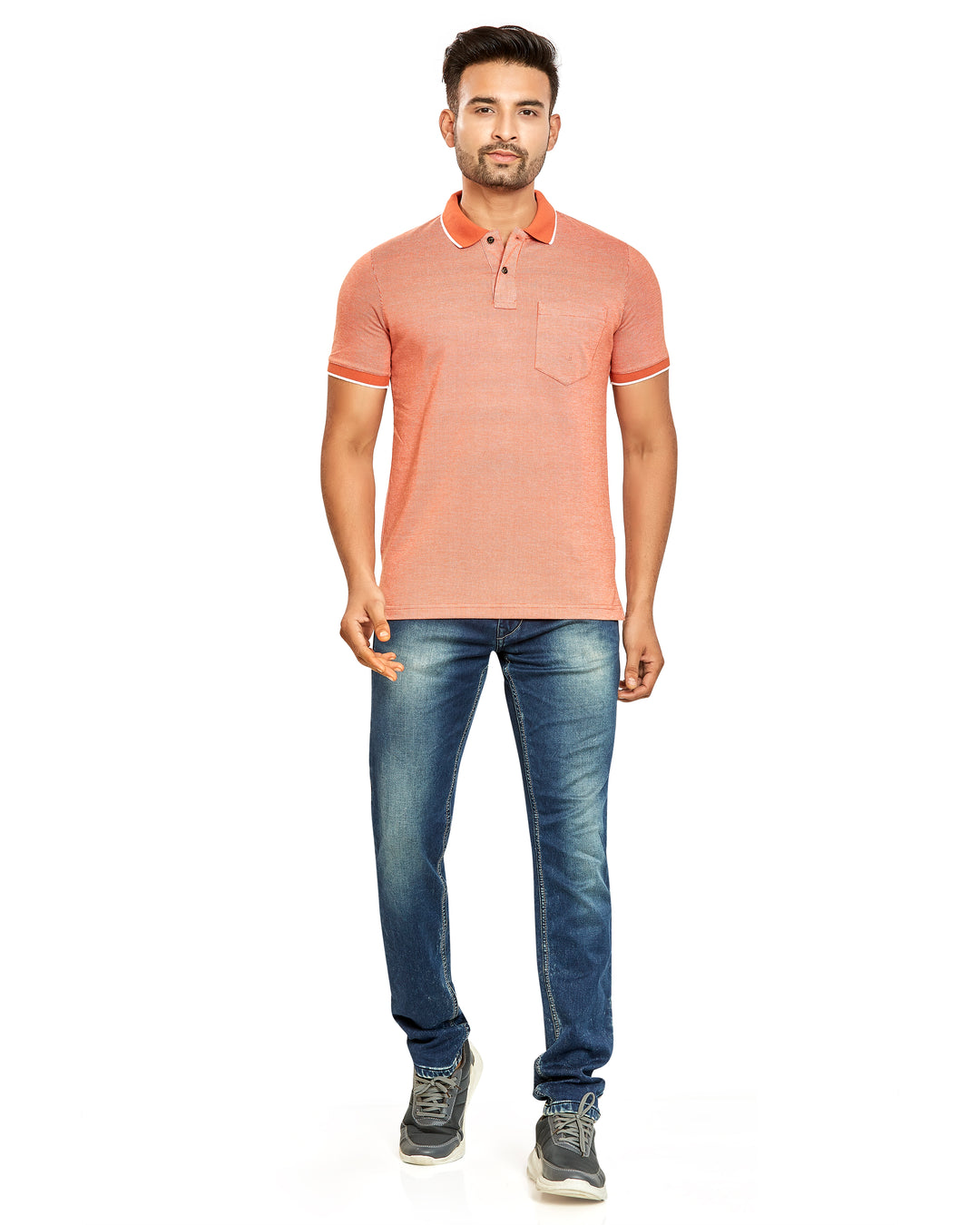 Men’s Contrast Collar Polo T-Shirt - Big & Tall