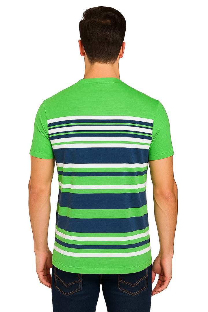 Men’s Striped Round Neck T-Shirt
