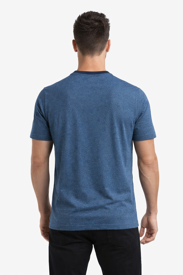 Men’s Textured Henley Neck T-Shirt