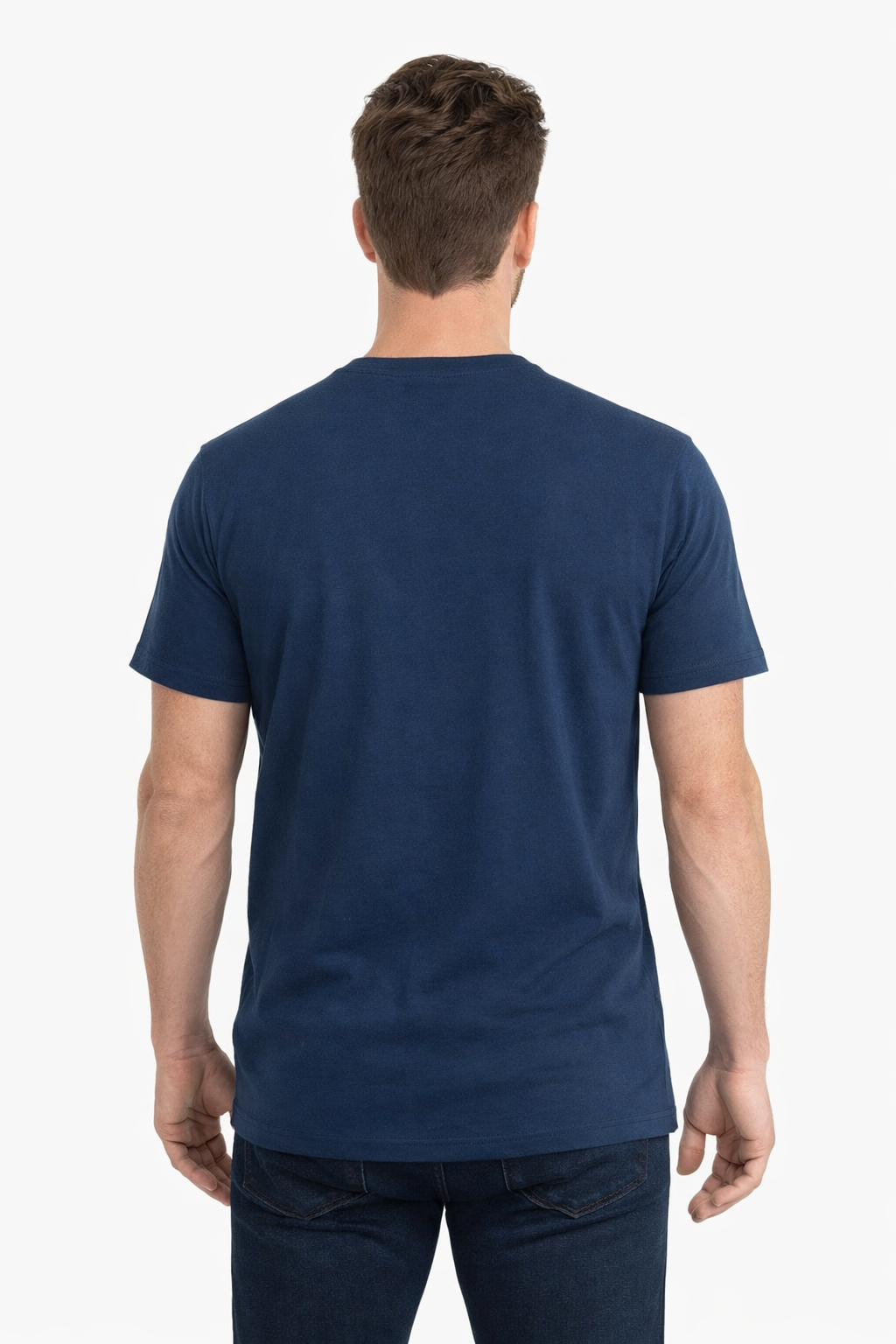 Men’s Round Neck T-Shirt with Contrast Printed