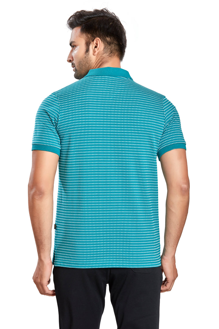 Men's Jacquard Polo T-Shirt with Pocket