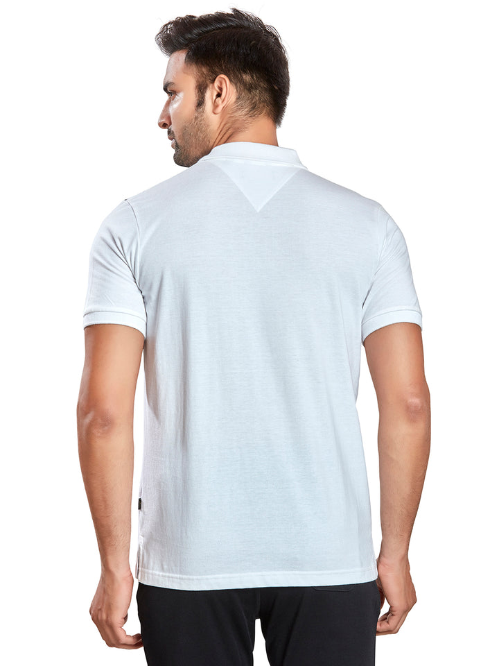 Jersey Triangle Print Polo T-Shirts