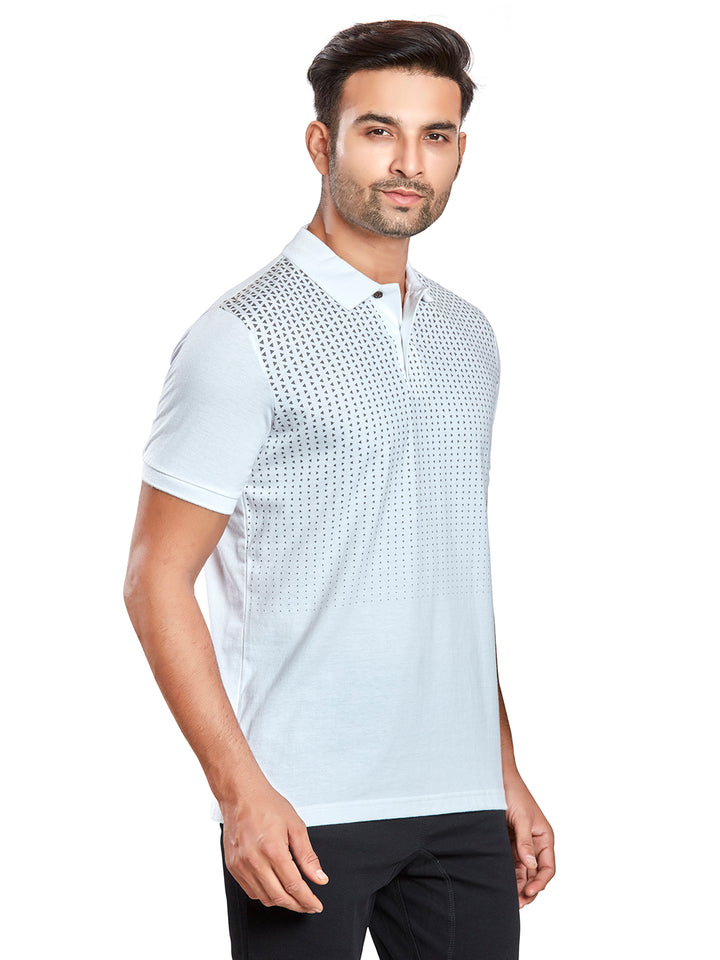 Jersey Triangle Print Polo T-Shirts