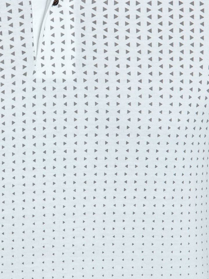 Jersey Triangle Print Polo T-Shirts