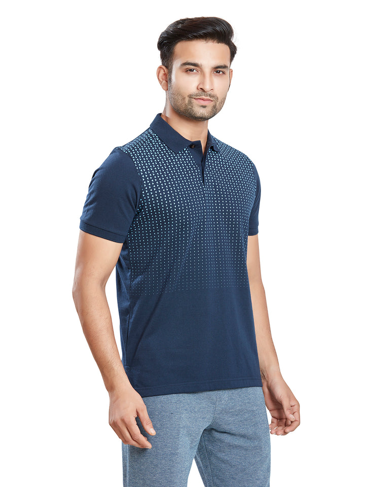 Jersey Triangle Print Polo T-Shirts