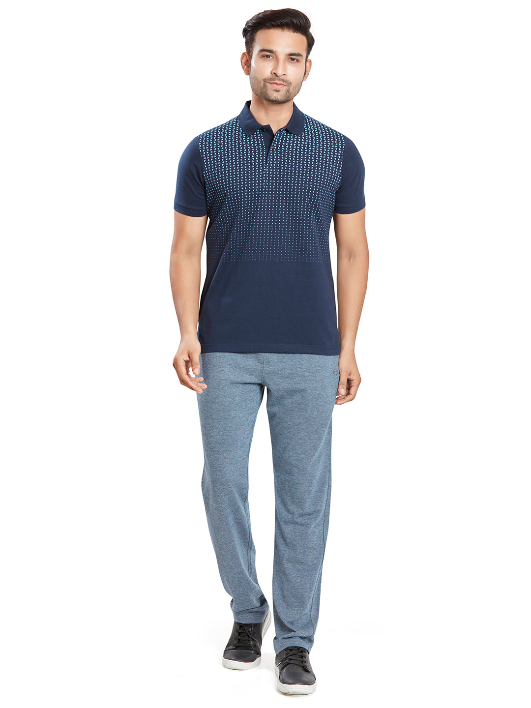 Jersey Triangle Print Polo T-Shirts