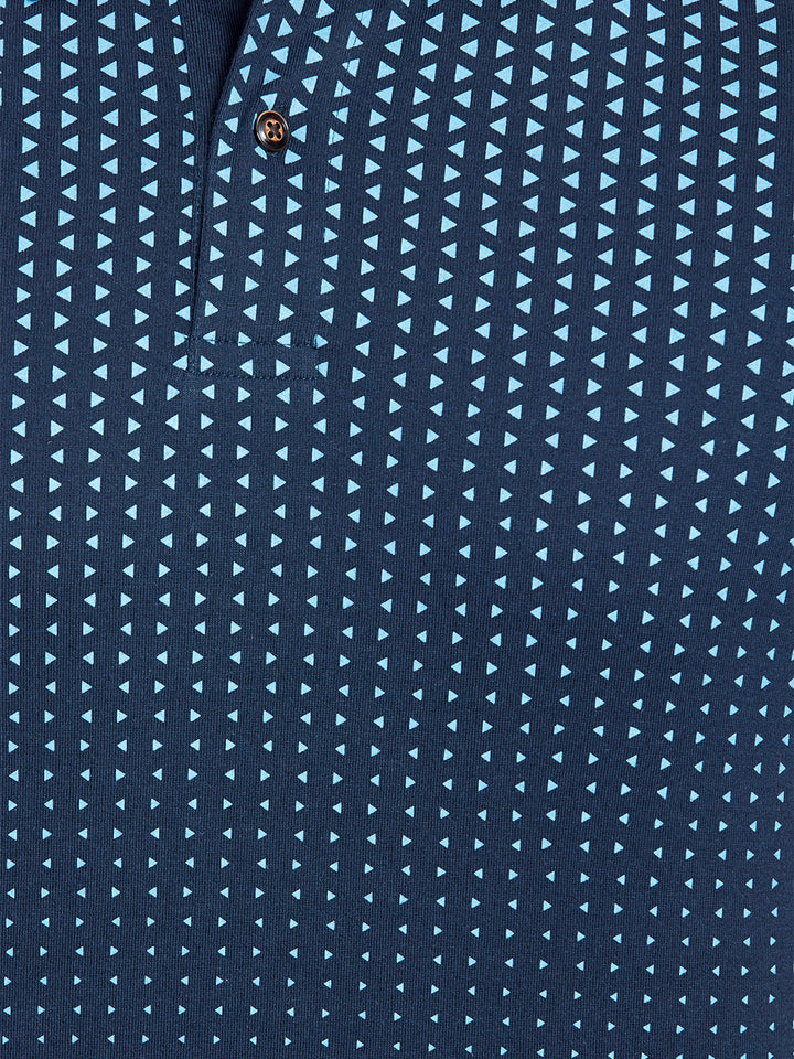 Jersey Triangle Print Polo T-Shirts