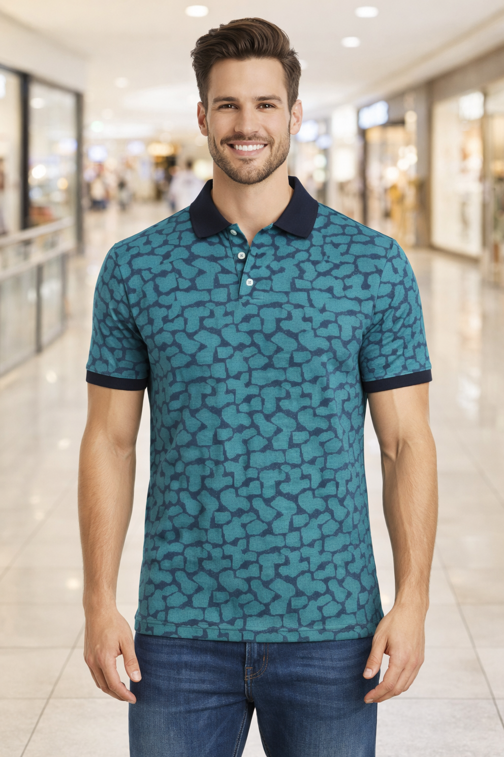Men’s Camouflage Printed Polo
