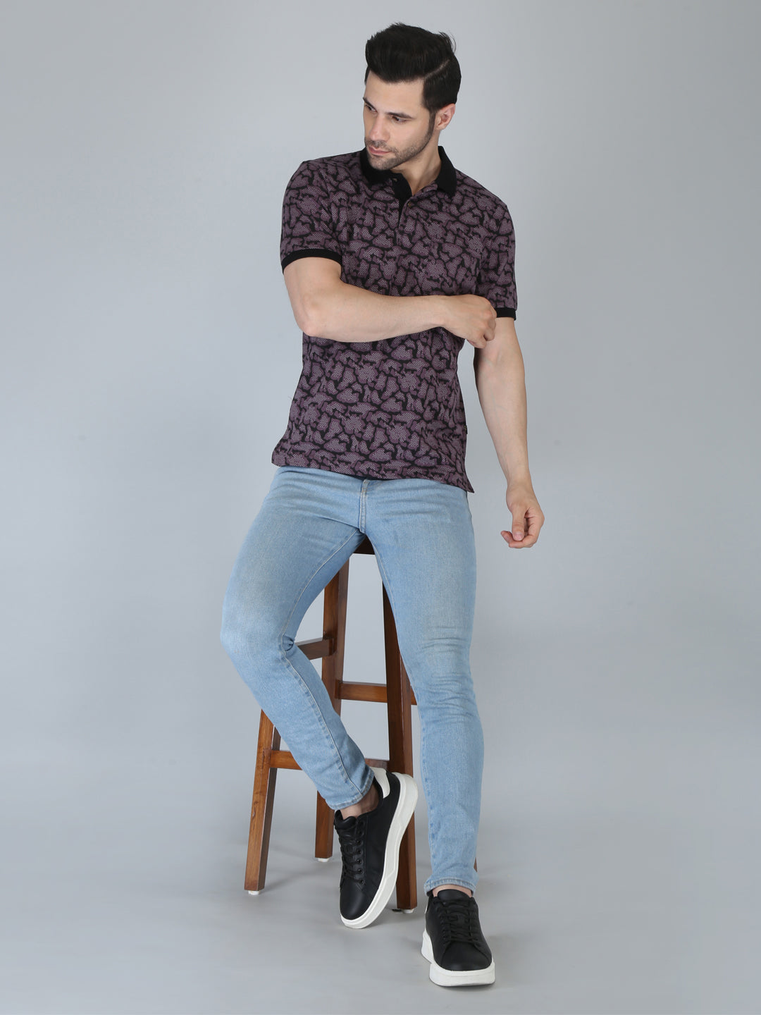 Men’s Printed  Polo T-Shirt