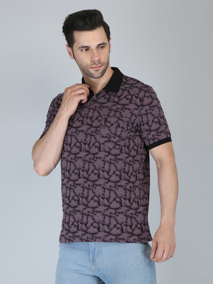 Men’s Printed  Polo T-Shirt