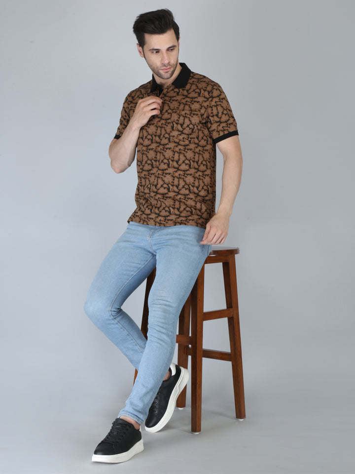 Men’s Printed  Polo T-Shirt