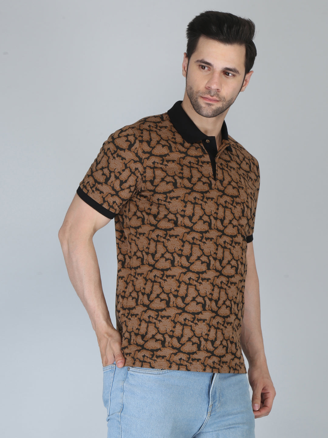 Men’s Printed  Polo T-Shirt