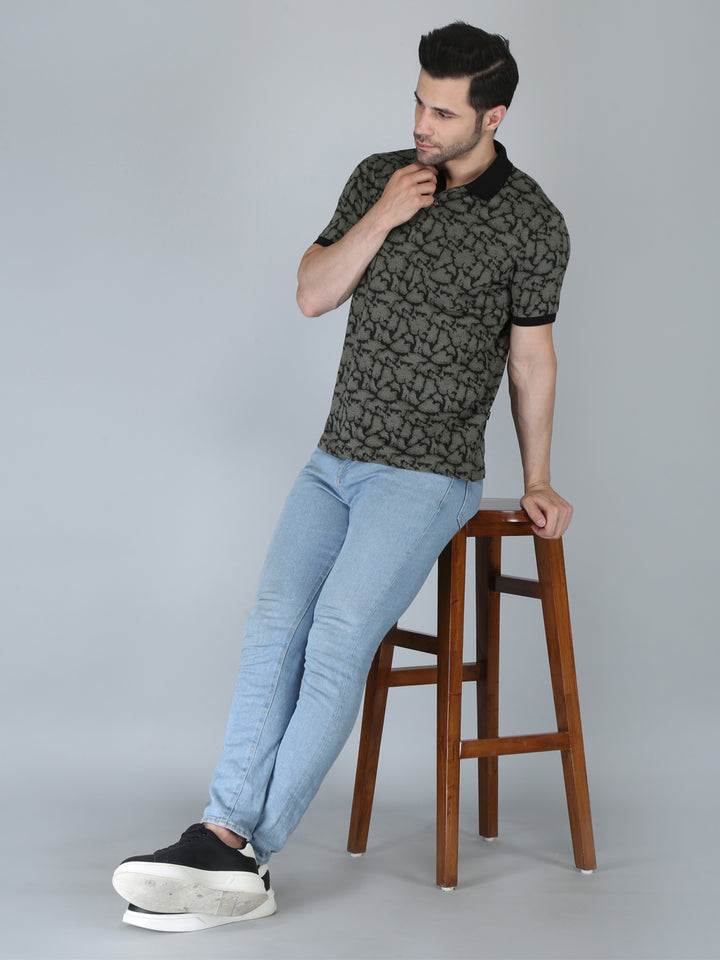 Men’s Printed  Polo T-Shirt