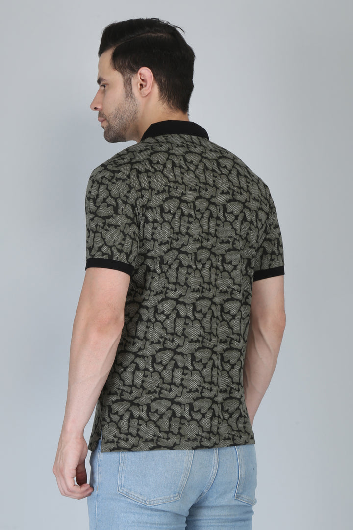 Men’s Printed  Polo T-Shirt