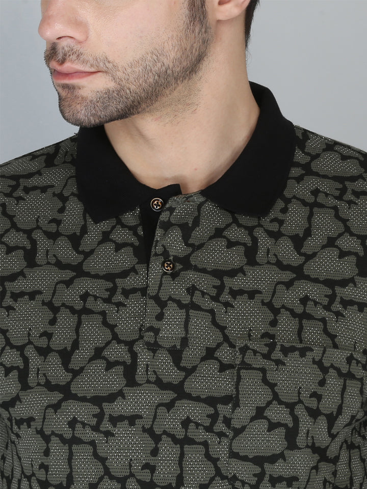 Men’s Printed  Polo T-Shirt