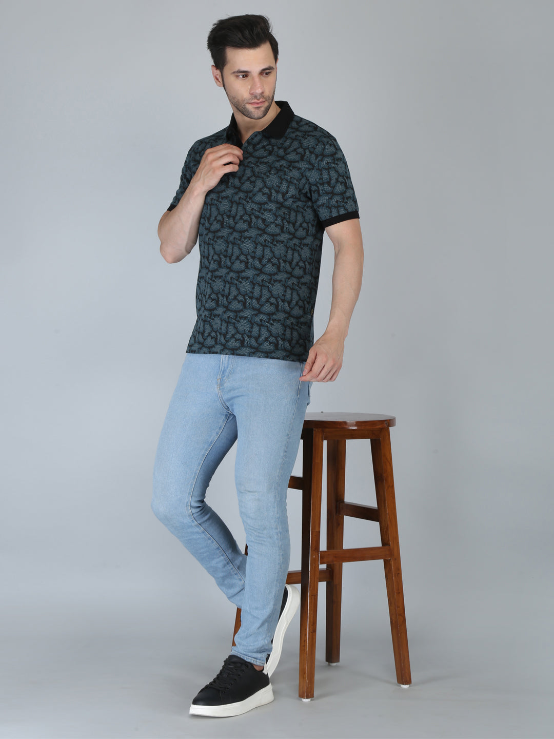 Men’s Printed  Polo T-Shirt