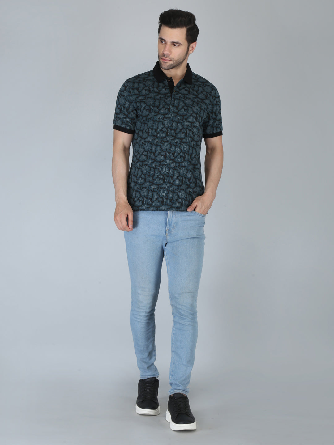 Men’s Printed  Polo T-Shirt