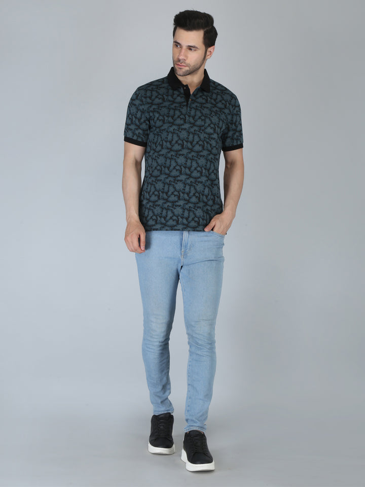 Men’s Printed  Polo T-Shirt