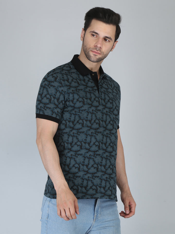 Men’s Printed  Polo T-Shirt