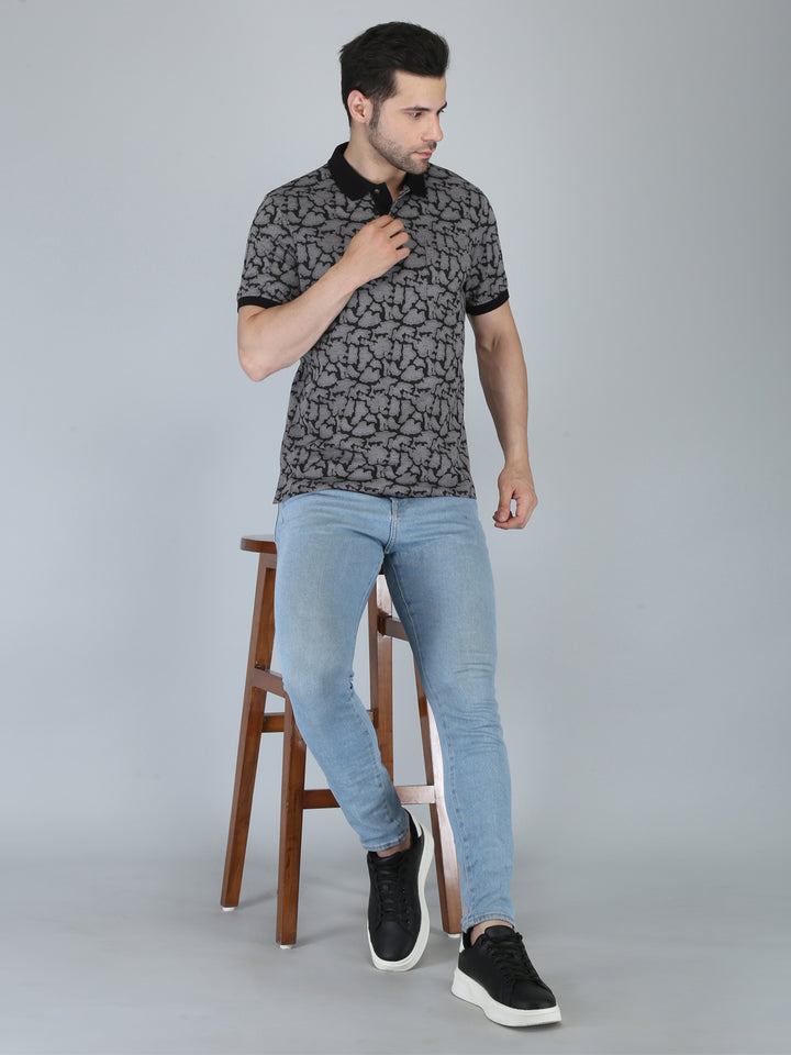 Men’s Printed  Polo T-Shirt