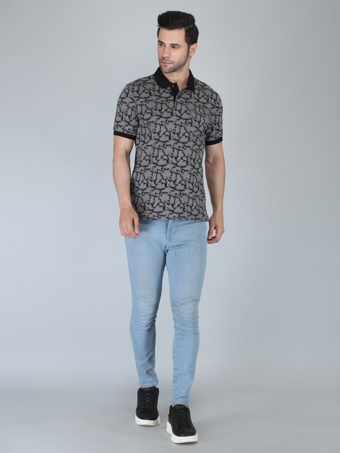 Men’s Printed  Polo T-Shirt