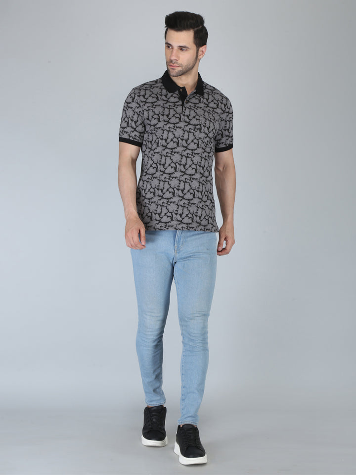 Men’s Printed  Polo T-Shirt