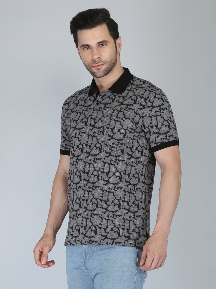 Men’s Printed  Polo T-Shirt
