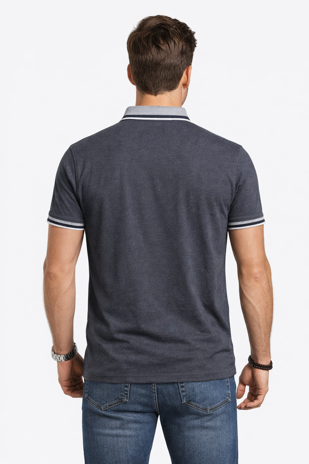 Men’s Solid  Polo with Contrast Tipping