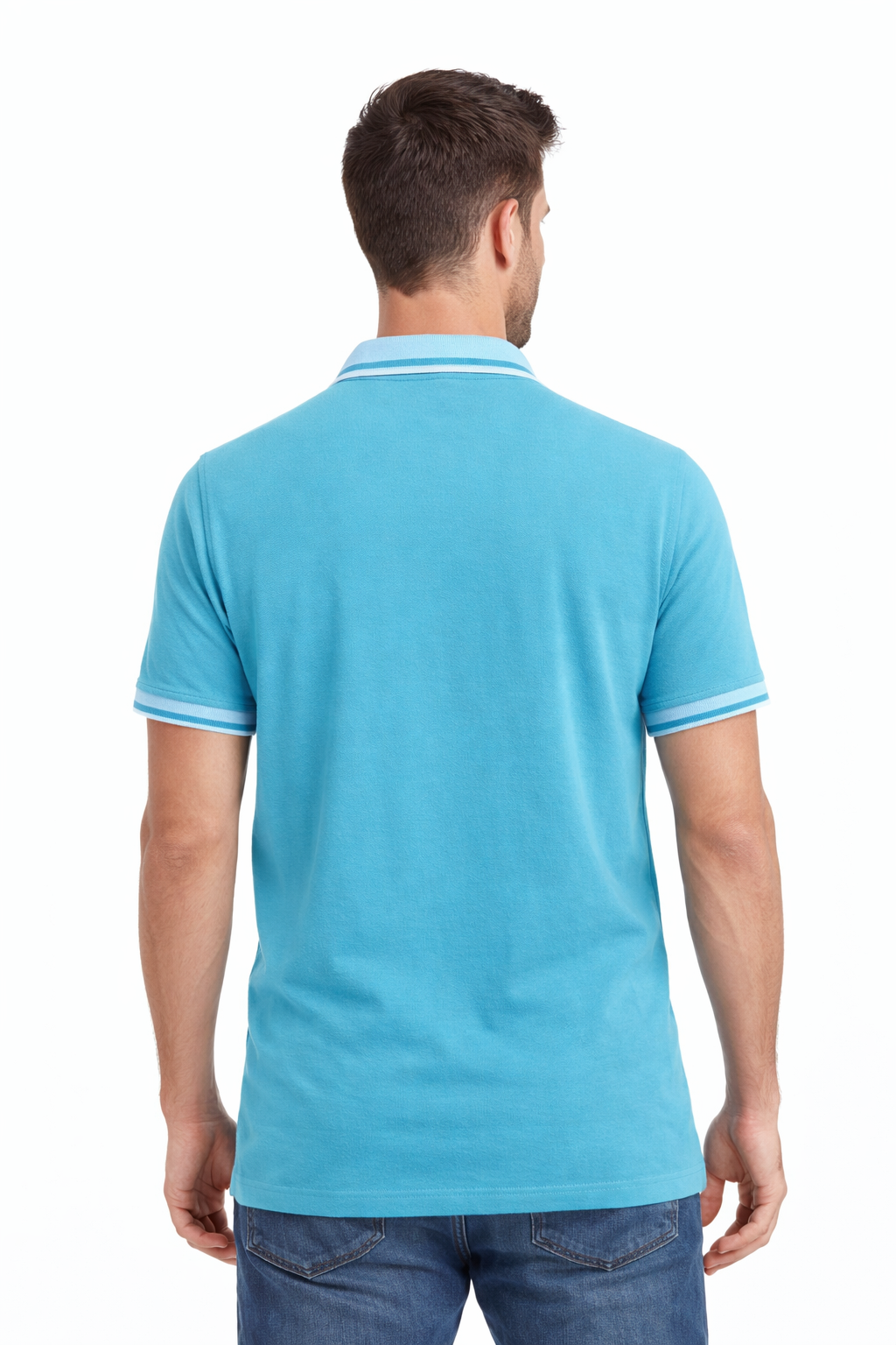 Men’s Solid  Polo with Contrast Tipping