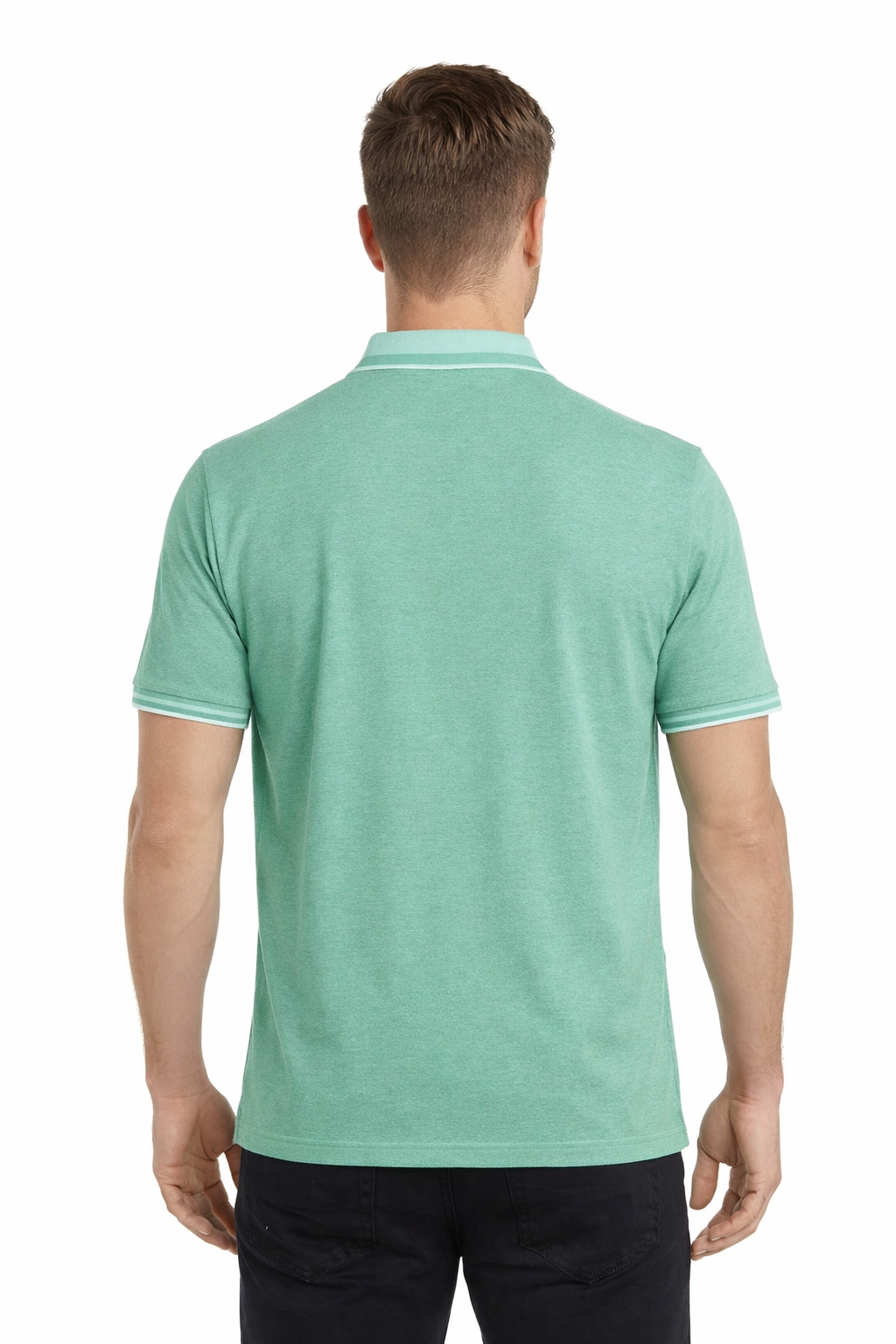 Men’s Solid  Polo with Contrast Tipping