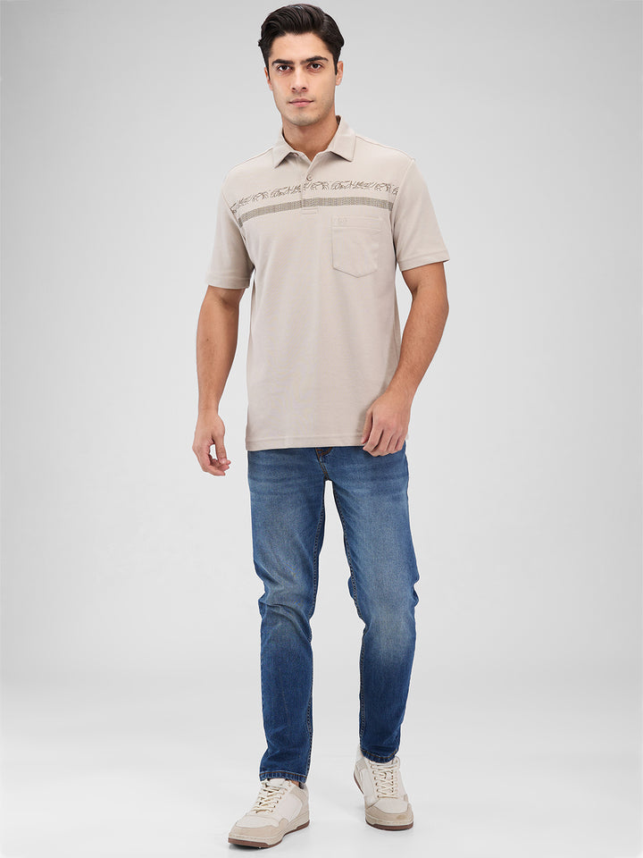 Men's DRI-EASE Printed Short Sleeve Polo Cotton Blend T-Shirts
