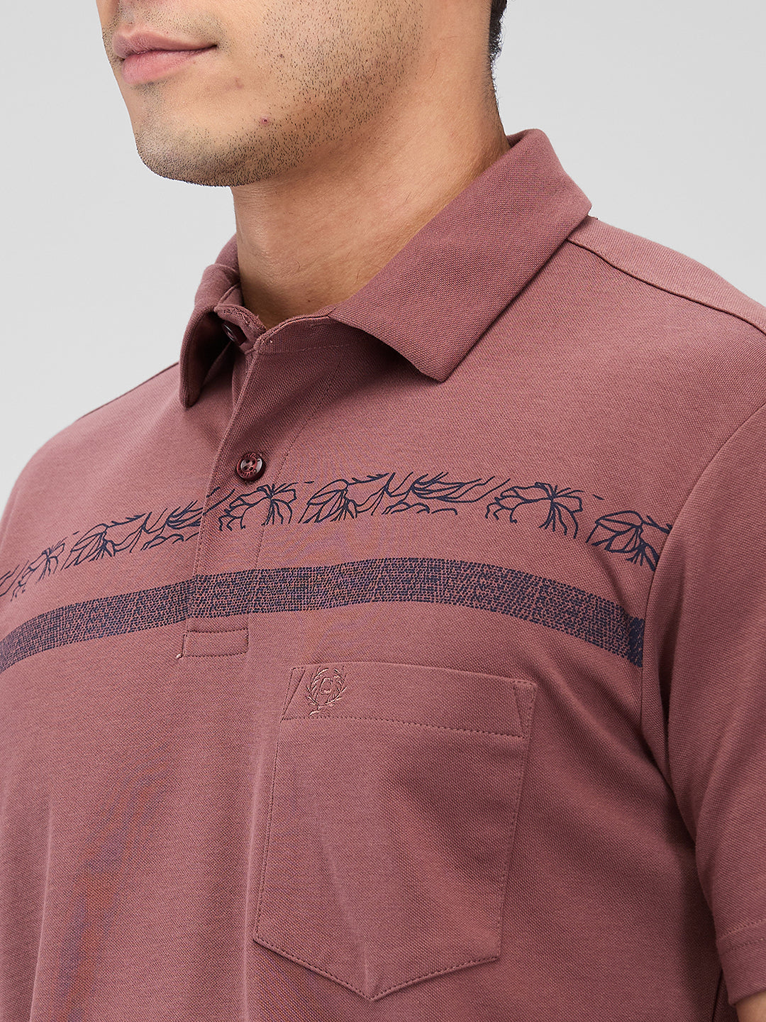 Men's DRI-EASE Printed Short Sleeve Polo Cotton Blend T-Shirts