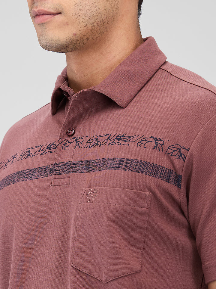 Men's DRI-EASE Printed Short Sleeve Polo Cotton Blend T-Shirts