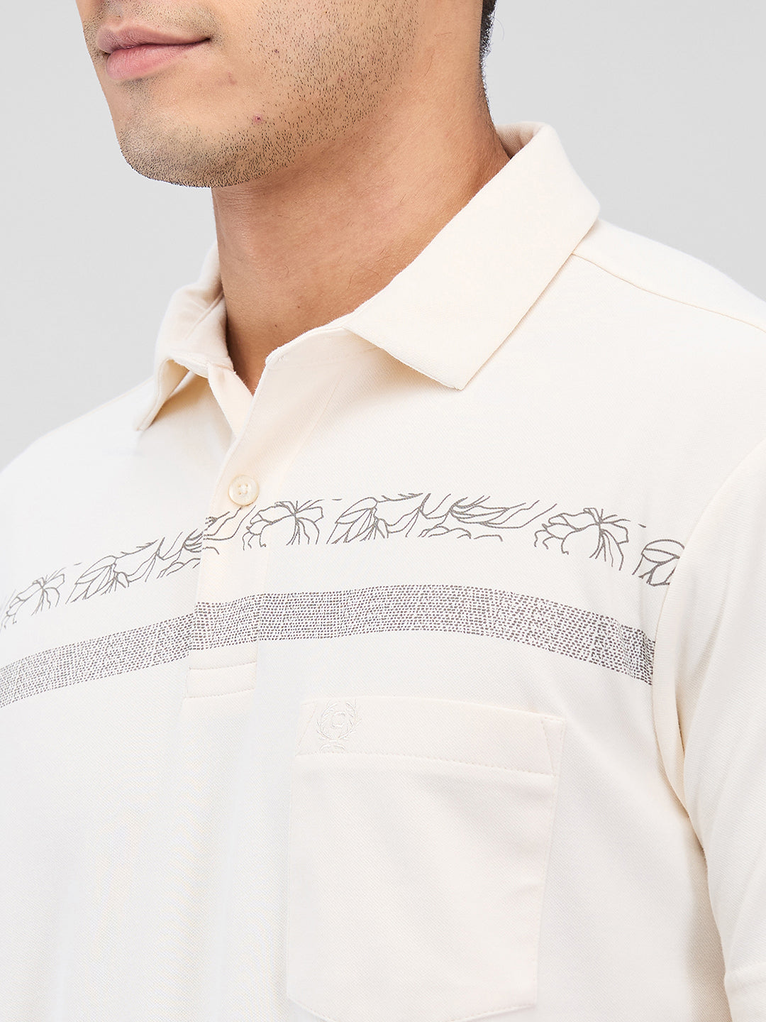 Men's DRI-EASE Printed Short Sleeve Polo Cotton Blend T-Shirts