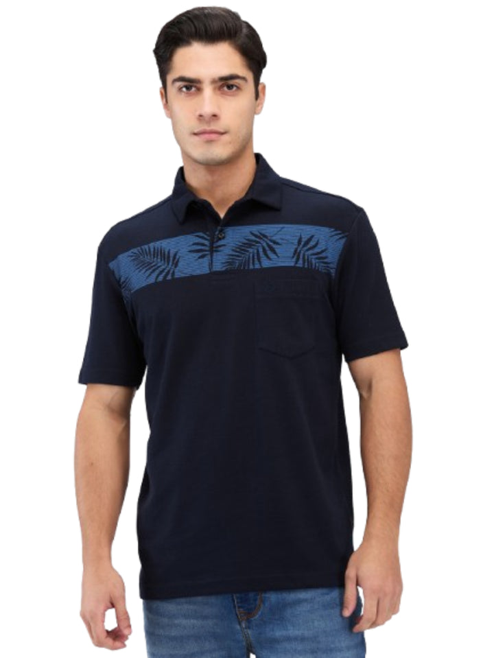 Men's DRI-EASE Printed Short Sleeve Polo Cotton Blend T-Shirts
