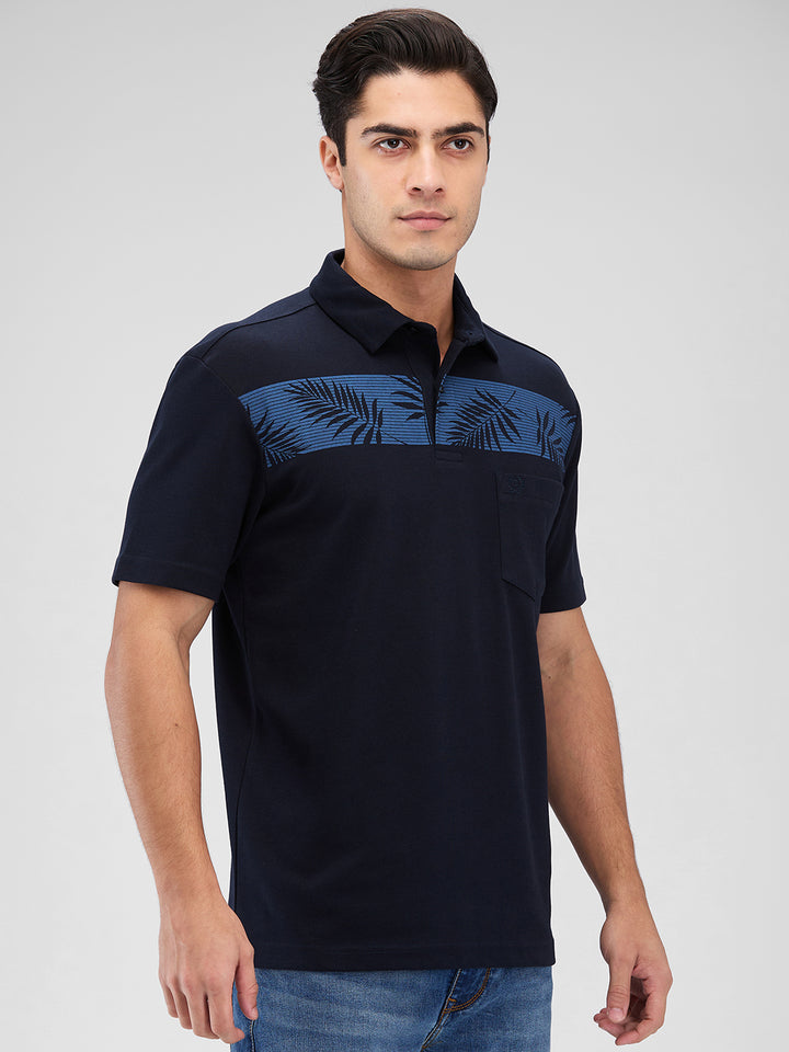 Men's DRI-EASE Printed Short Sleeve Polo Cotton Blend T-Shirts
